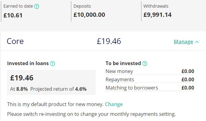 Zopa Account Screenshot for Jan 19 Update 1