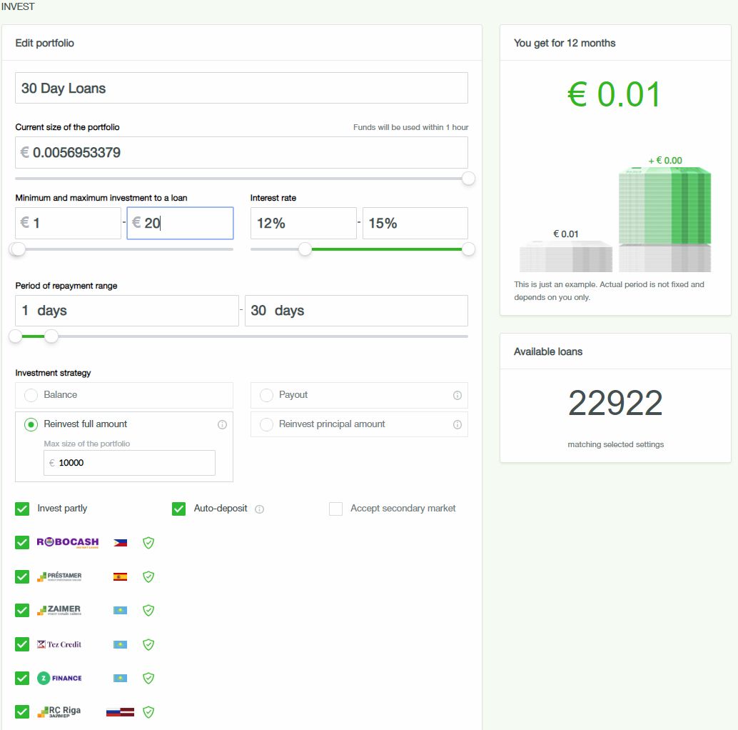 Robo.Cash Account Screenshot for April 2019 Update 2