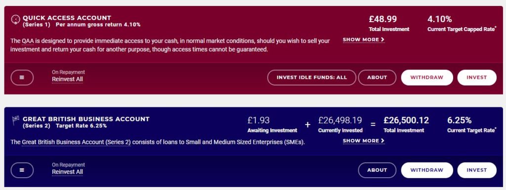 Assetz Capital Account Screenshot for June 2019 Peer to Peer Lending Update 3