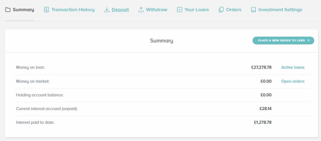 Growth Street Account Screenshot for June 2019 Peer to Peer Lending Update 1