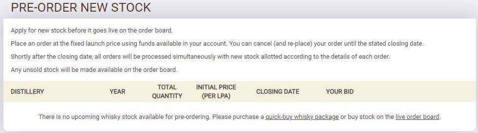 Whisky Invest Direct Pre-order screenshot